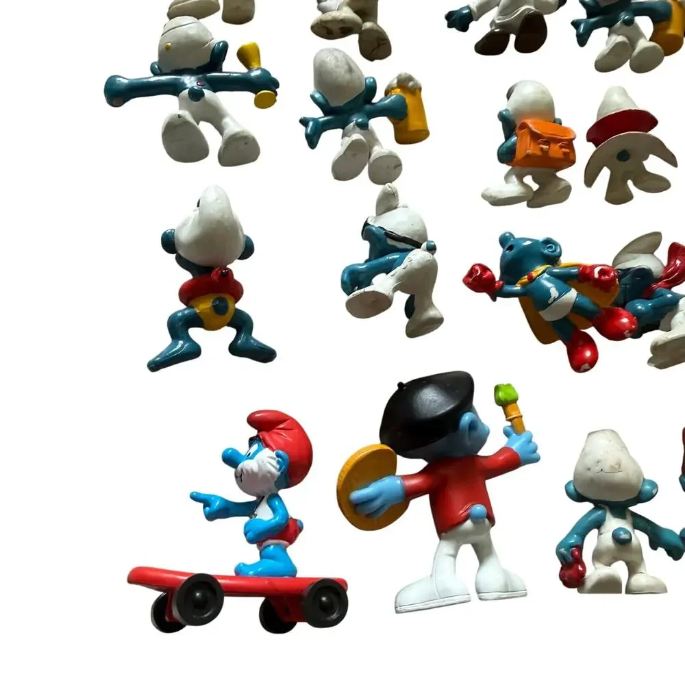 Vintage Smurf Action Figure Lot 1980s Mixed Characters Collection PVC Figures